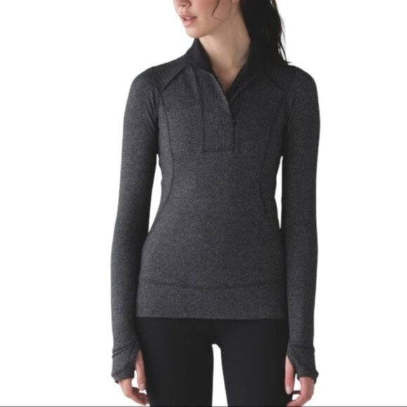 Lululemon Think Fast Pullover Size 4 Heathered Herringbone - Picture 12 of 12